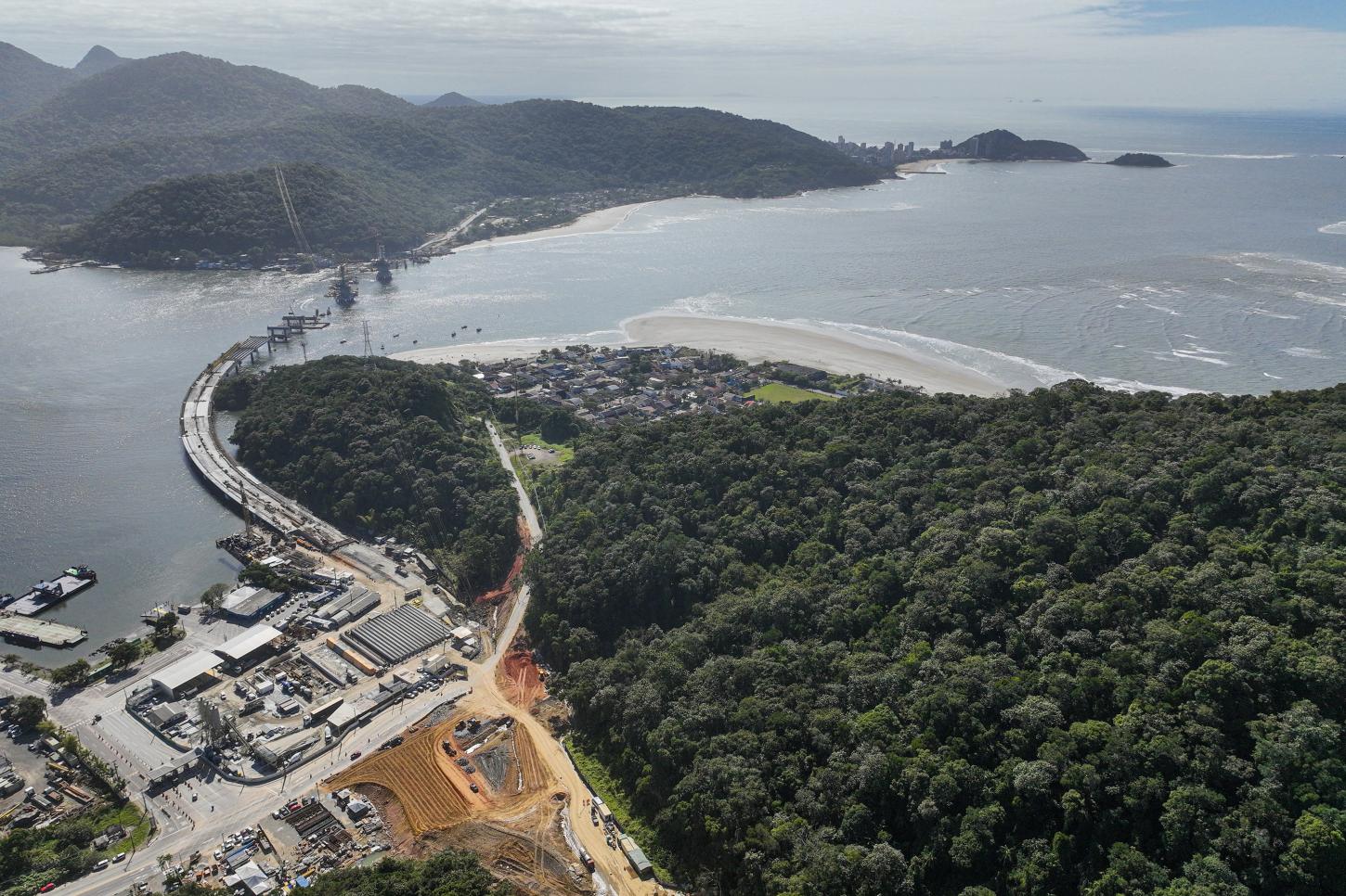 COM ACESSOS MAIS VISÍVEIS, PONTE DE GUARATUBA ALCANÇA 70% DE EXECUÇÃO